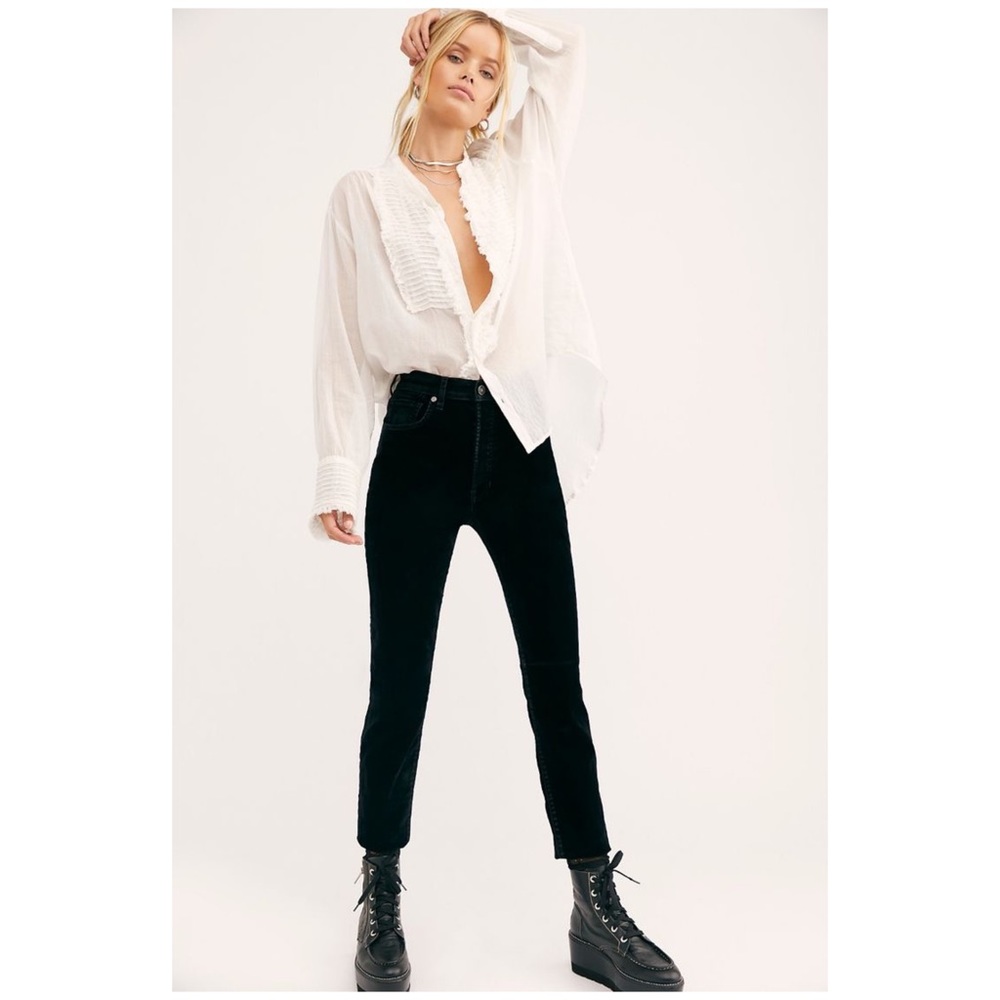 Free People Velvet Skinny Jean Stretch Pant New XS